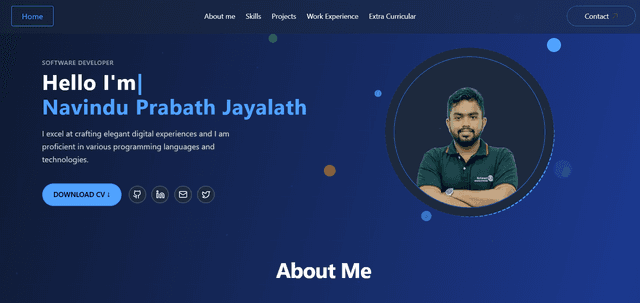 Personal Portfolio screenshot